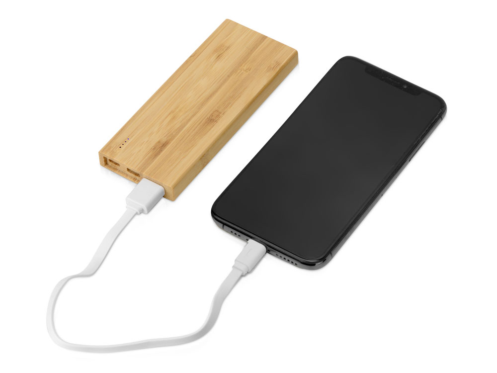 Внешний аккумулятор из бамбука Bamboo, 5000 mAh (натуральный)