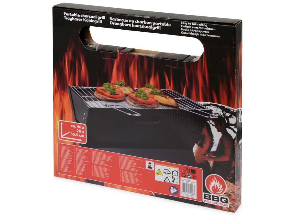 Складной переносной мангал для BBQ Mangal (черный)