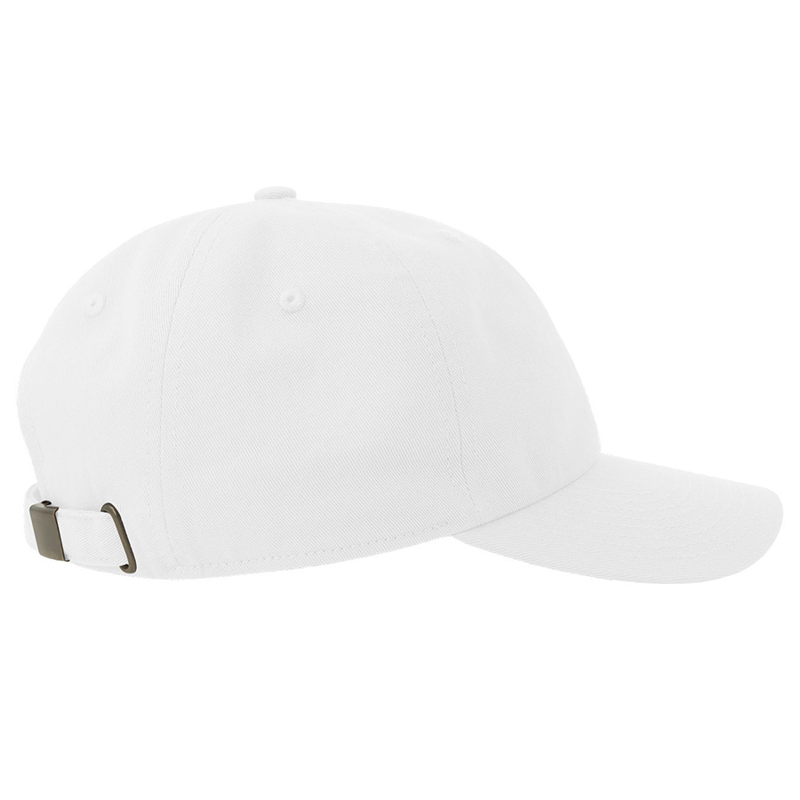 Бейсболка "DAD HAT-S", 6 клиньев, металлическая застежка, белый, 100% хлопок, 270 г/м2