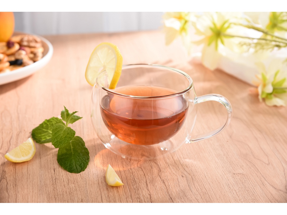 Чашка с двойными стенками Floral (прозрачный)