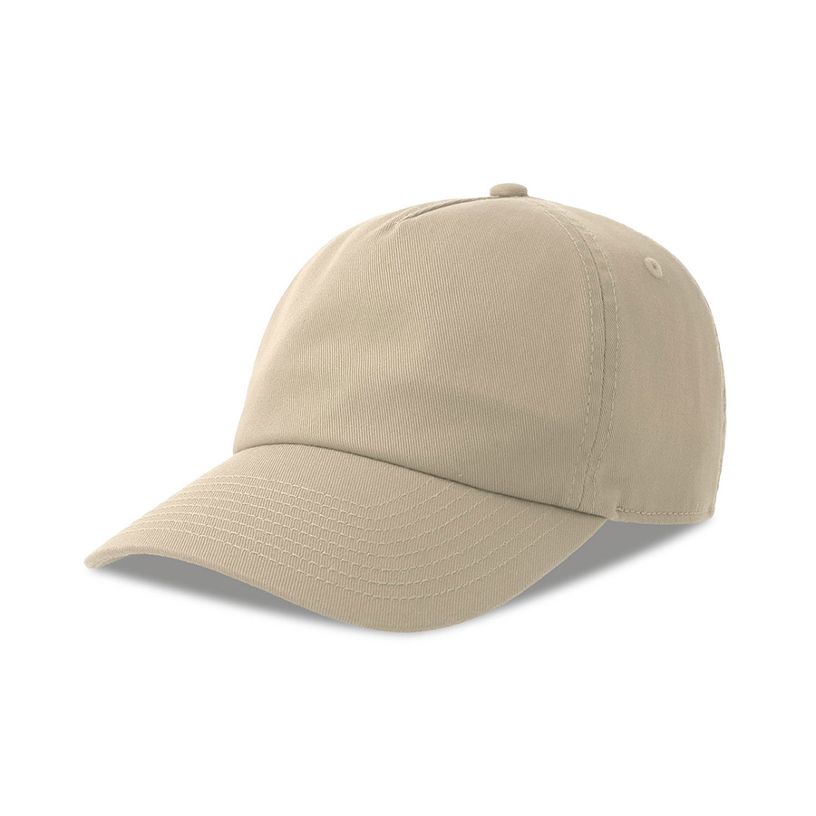 Бейсболка "DAD HAT-S FIVE", 5 клиньев, металлическая застежка, песочный, 80% органический хлопок, 20% переработанный хлопок, 270 г/м2