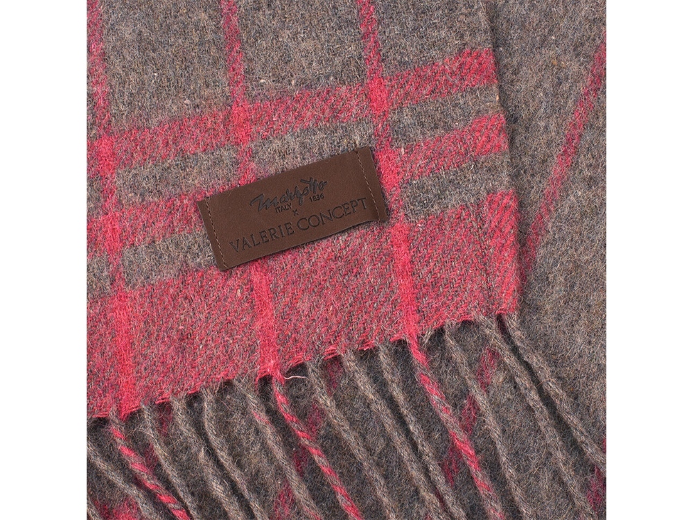 Плед Marzotto x Valerie Concept ANDES 1013, серый, красный