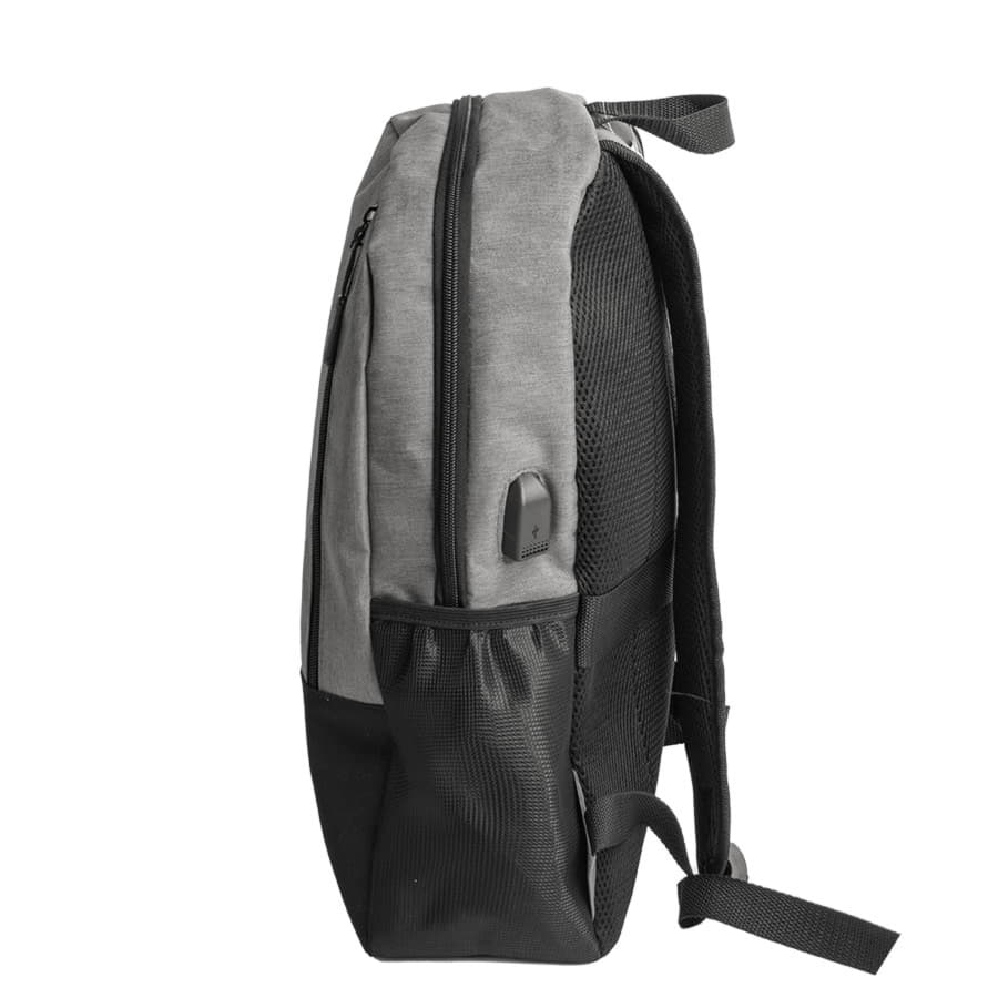 Рюкзак водостойкий "PULL", серый/чёрный, 45 x 28 x 11 см, 100% полиэстер 300D+600D