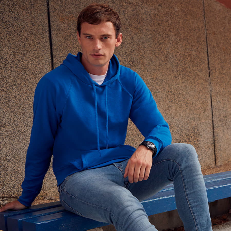 Толстовка мужская "LIGHTWEIGHT", красный, 80% хлопок, 20% полиэстер, 240 г/м2