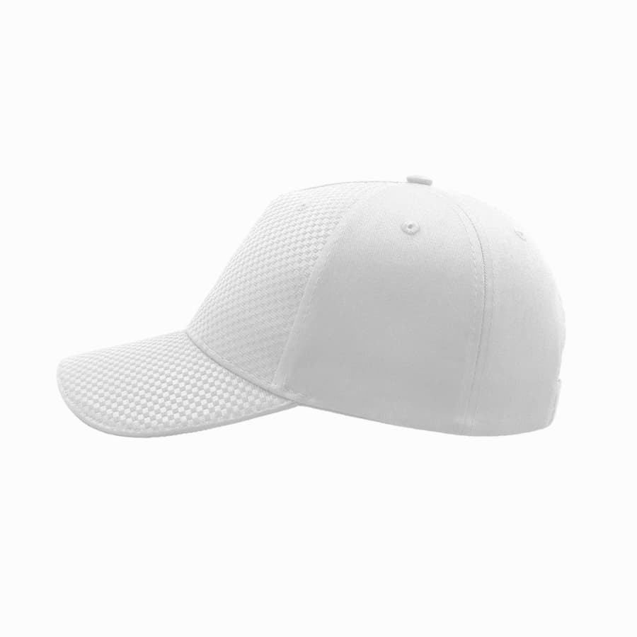 Бейсболка "GEAR", 5 клиньев, застежка на липучке, белый, ткань1:100% х/б, ткань2:100%п/э, 260 г/м