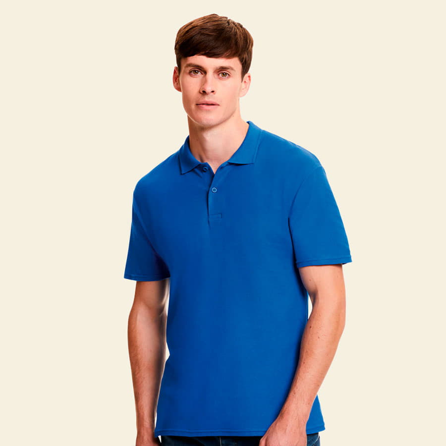 Поло мужское "Original Polo", синий, 100% х/б, 185г/м²