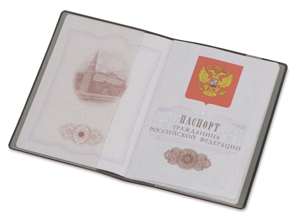 Классическая обложка для паспорта Favor, красная/серая, красный