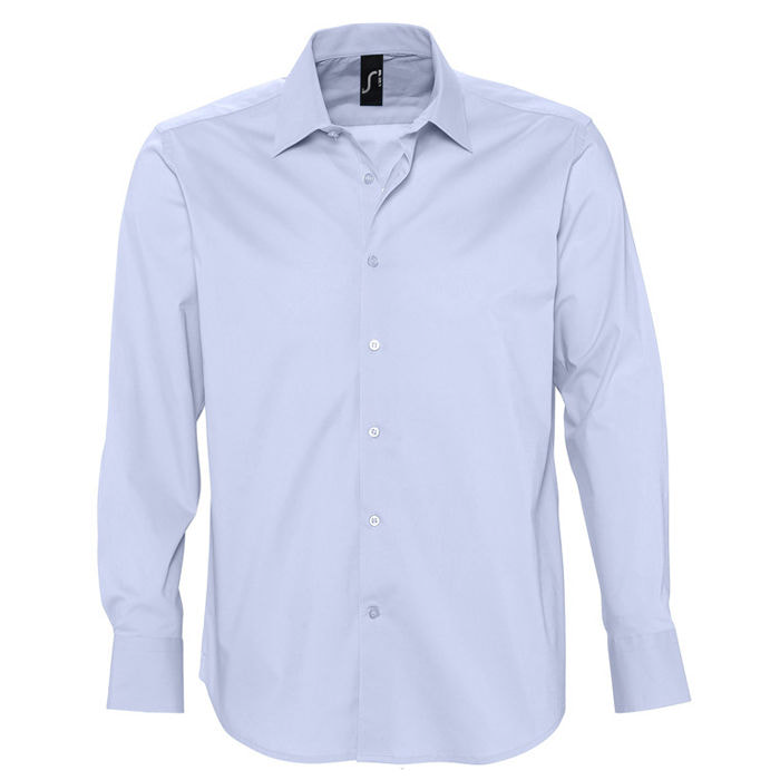 Рубашка"Brighton", небесно-голубой_2XL, 97% хлопок, 3% эластан, 140г/м2