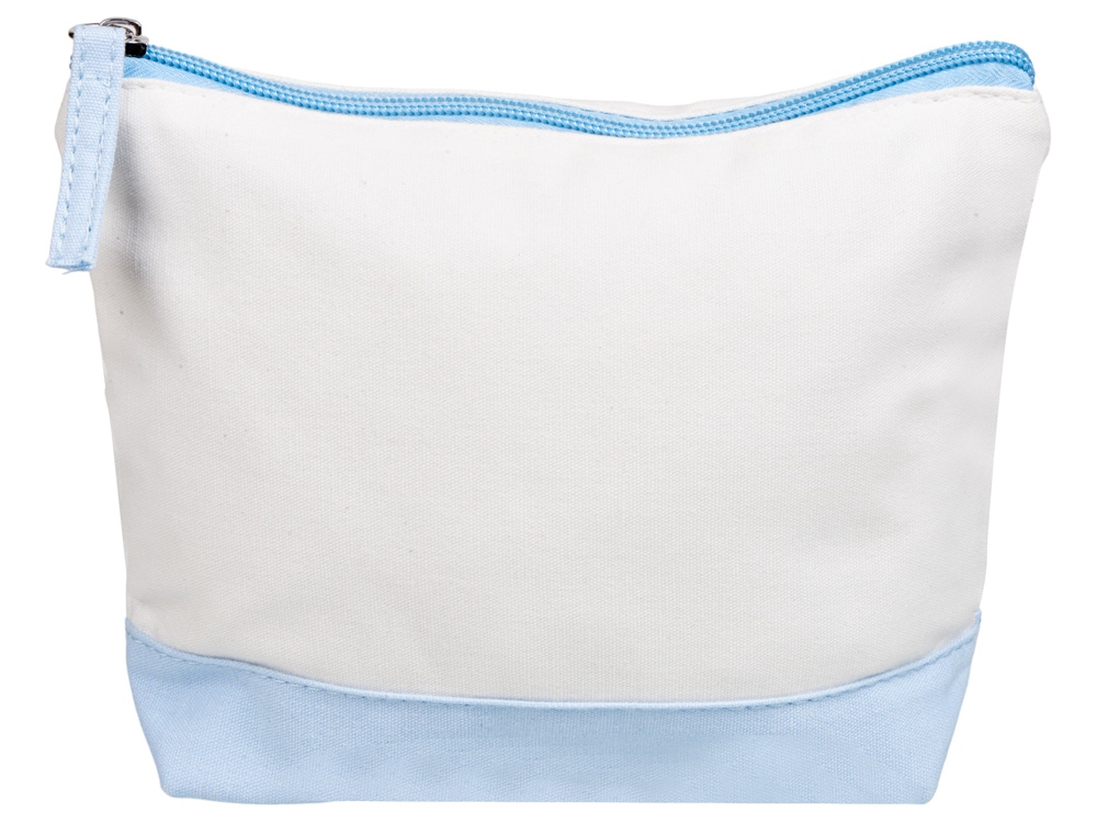 Косметичка хлопковая Cotton, белый/голубой, белый, голубой