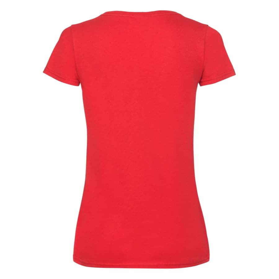 Футболка "Lady-Fit V-Neck T", красный, 95% х/б, 5% эластан, 210 г/м2