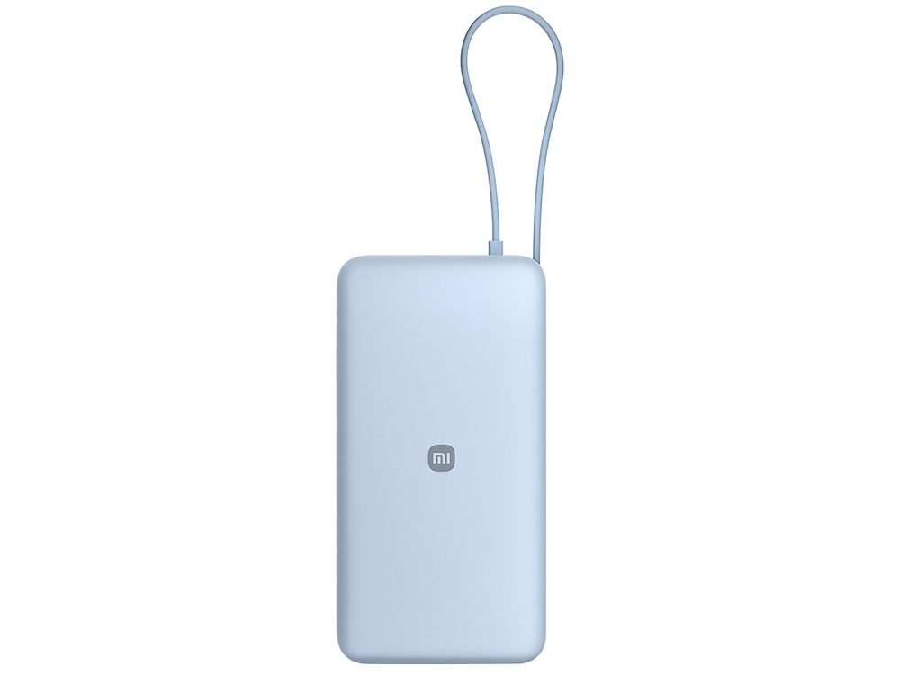 Внешний аккумулятор со встроенным кабелем Xiaomi 67W Power Bank 20000 (Integrated Cable) Ice Blue, голубой