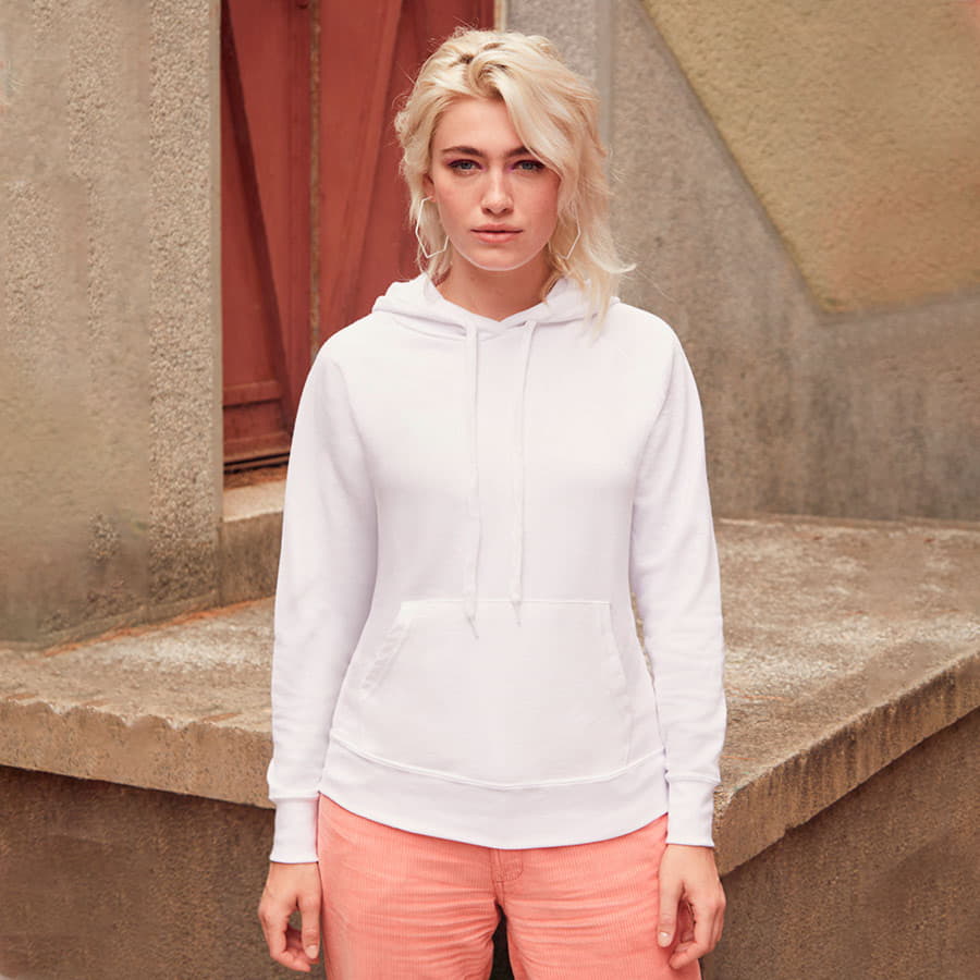 Толстовка женская "LIGHTWEIGHT", красный, 80% хлопок, 20% полиэстер, 240 г/м2
