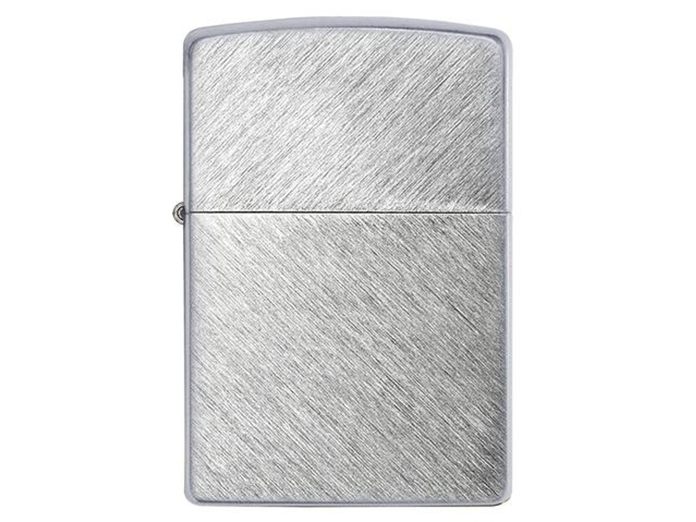 Зажигалка ZIPPO с покрытием Herringbone Sweep, латунь/сталь, серебристая, матовая, 38x13x57 мм, серебристый