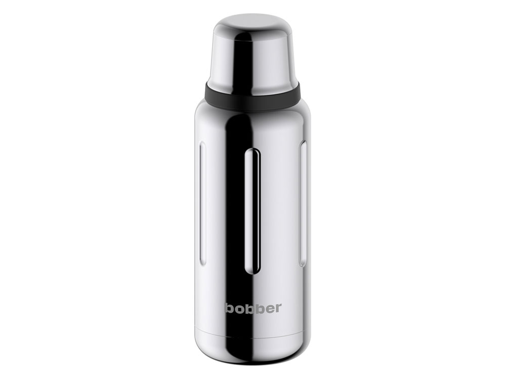 Термос для напитков, вакуумный, бытовой, тм bobber. Объем 1 литр. Артикул Flask-1000 Glossy, серебристый