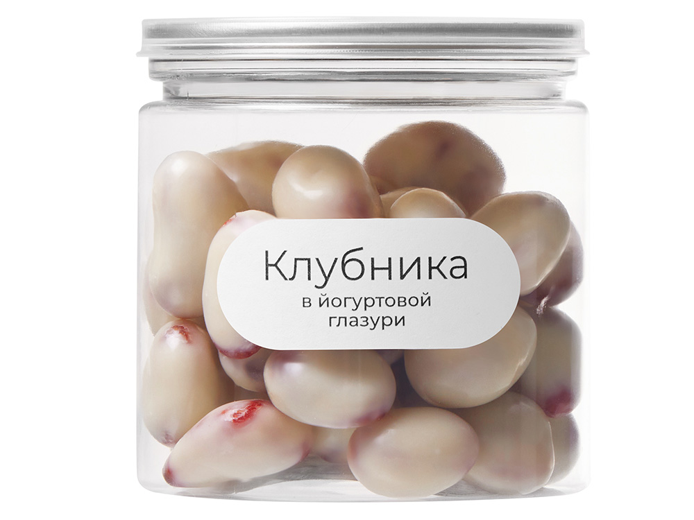 Клубника в йогуртовой глазури, 140 гр, белый