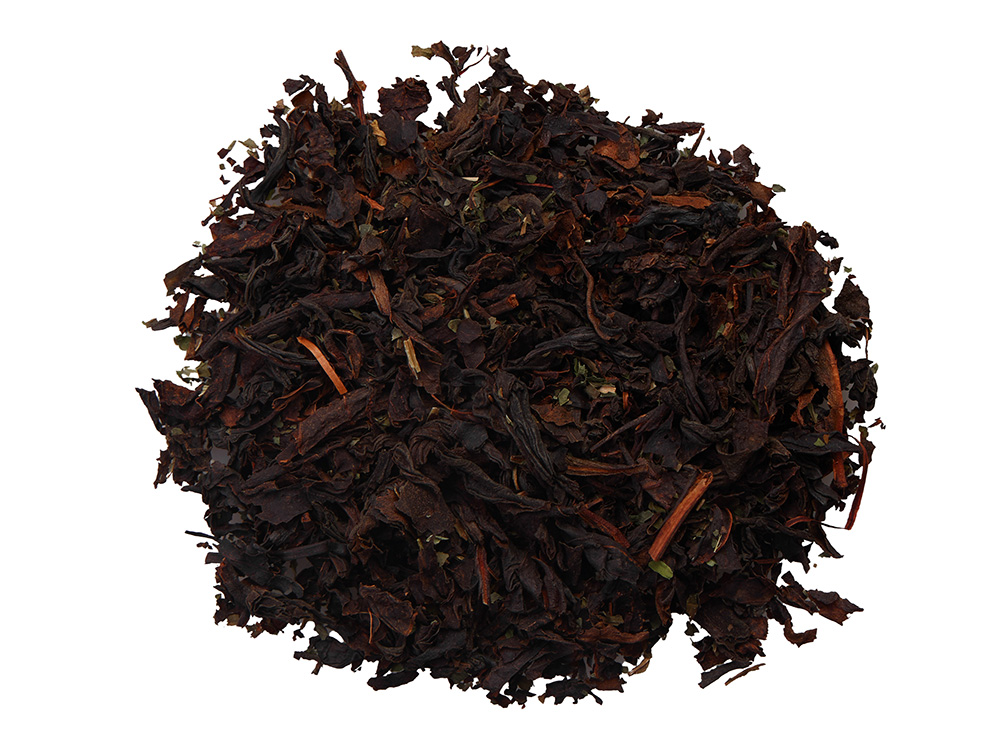 Чай черный с мятой и мелиссой, 50 г, серия Herbalis, серебристый