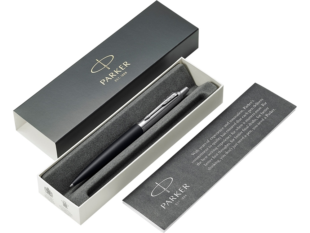 Шариковая ручка Parker Jotter XL, Black CT, стержень: M, черный, серебристый