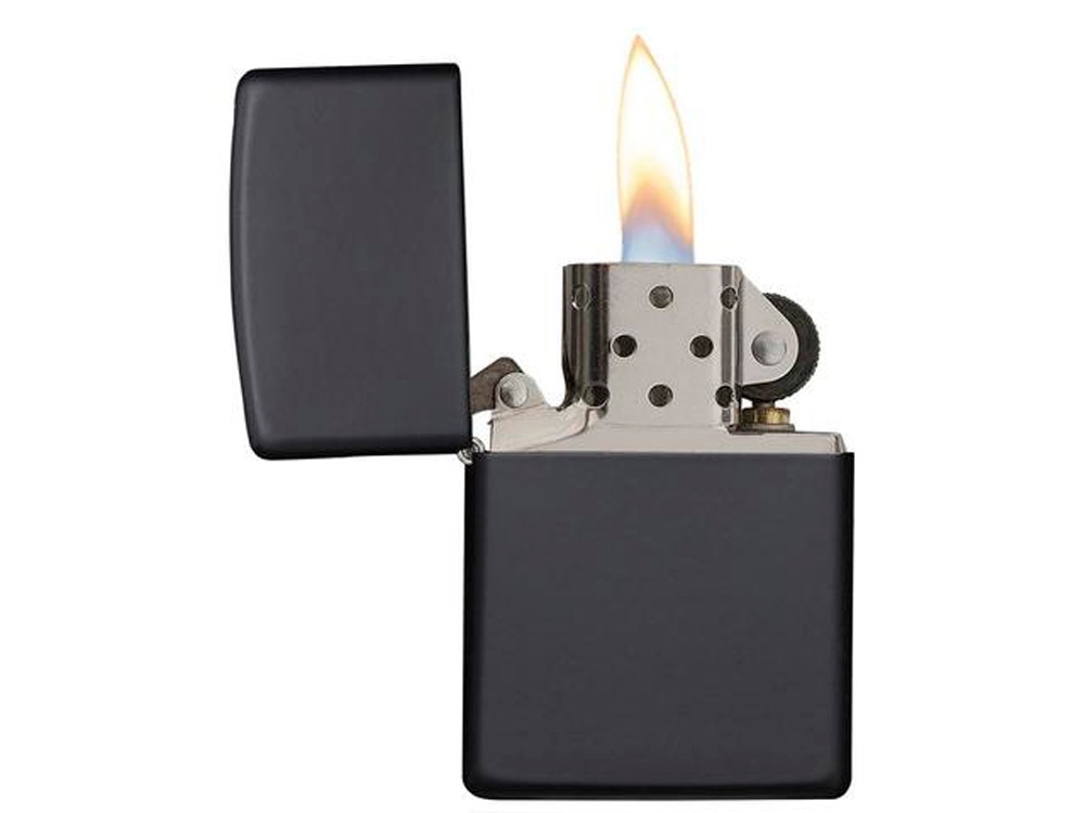 Зажигалка ZIPPO Classic с покрытием Black Matte, латунь/сталь, чёрная, матовая, 38x13x57 мм, черный