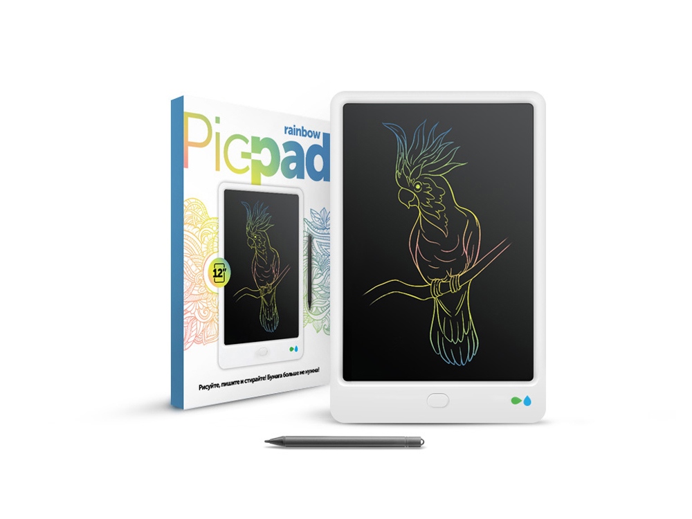 Планшет для рисования Pic-Pad Rainbow с ЖК экраном (белый, черный)