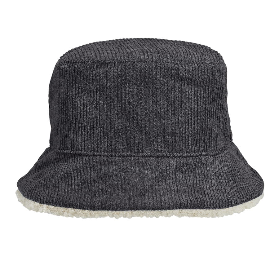 Панама женская BUCKET 2IN1, т.сер./бежевый,100% полиэстер; подкл шерпа 100% полиэстер, 420 г/м2