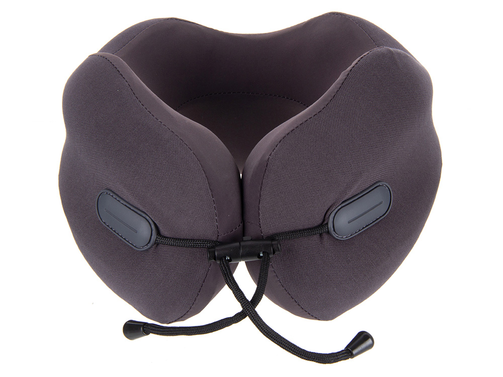 Подушка для путешествий с эффектом памяти Memo Pillow PRO M/L Basque Black, темно-серый, серый