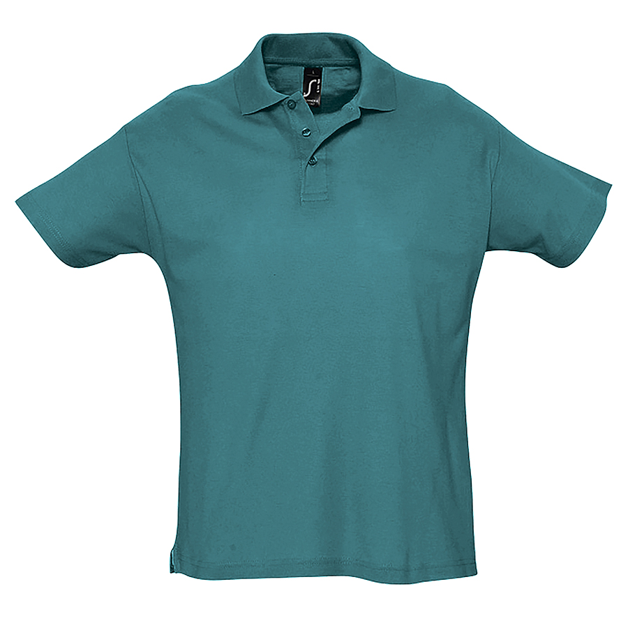 Рубашка поло мужская, короткий рукав, SUMMER II, лазурный, 2XL, 100% хлопок, 170 г/м2