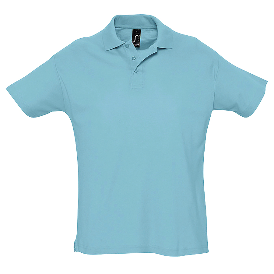 Рубашка поло мужская, короткий рукав, SUMMER II, бирюзовый, 2XL, 100% хлопок, 170 г/м2
