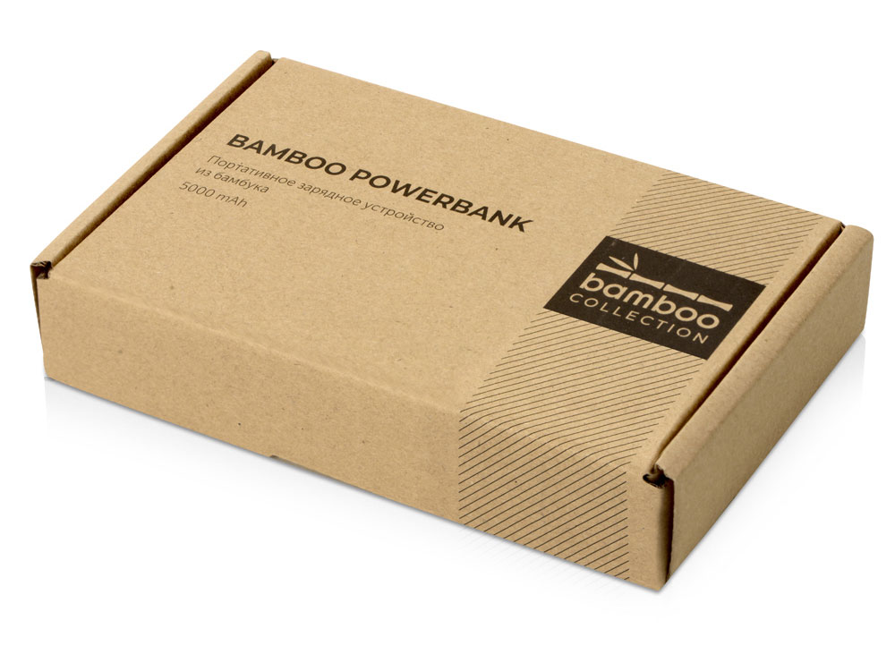 Внешний аккумулятор из бамбука Bamboo, 5000 mAh (натуральный)