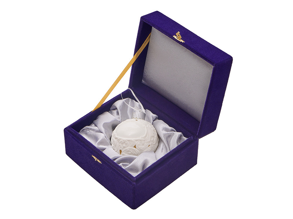 Шар новогодний с подсветкой (белый)