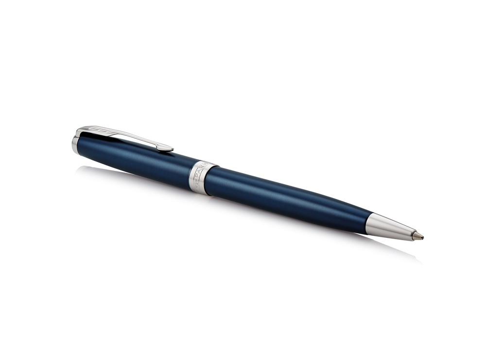 Ручка шариковая Parker Sonnet Core Subtle Blue CT, синий/серебристый, синий, серебристый