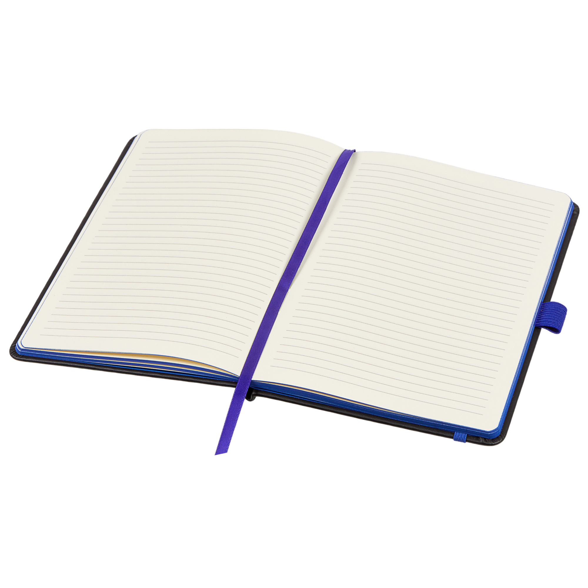 Блокнот ColorNote Black, твердая обложка A5, 80 листов, черный с синим, черный, синий, синий