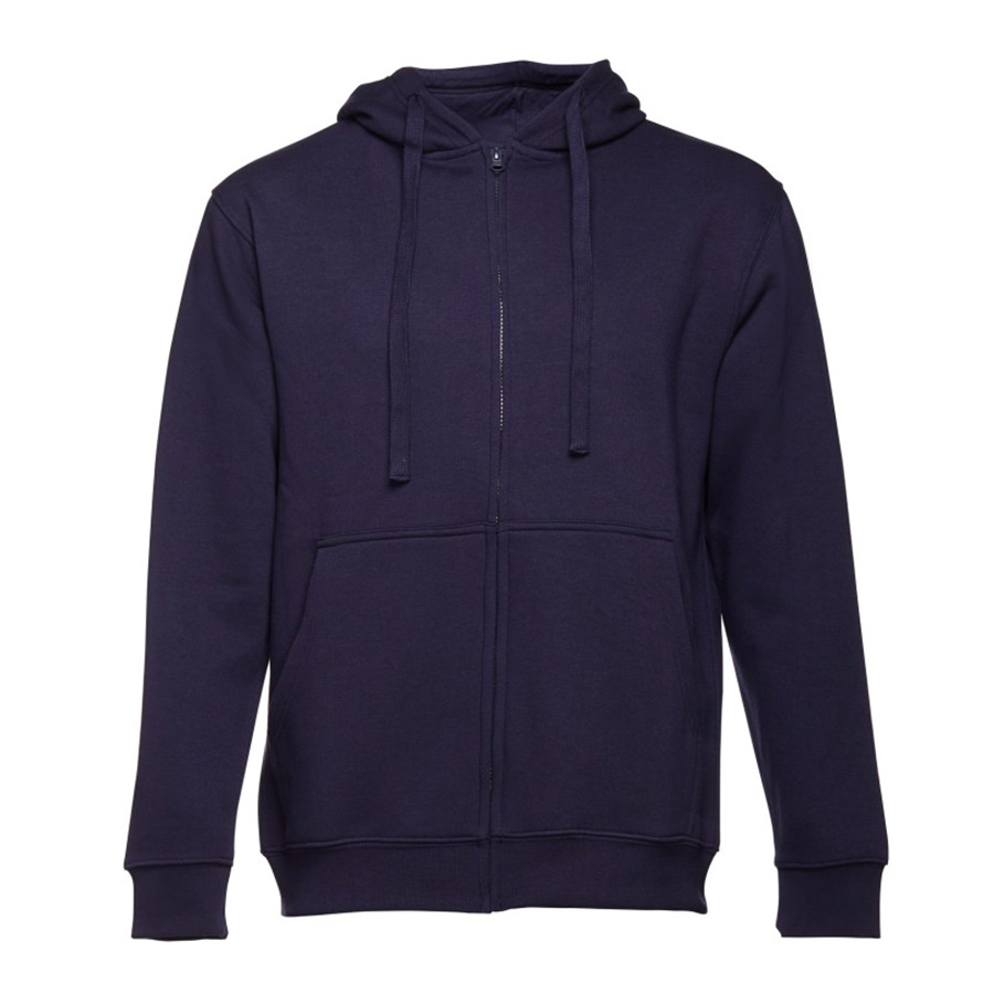 Толстовка мужская с капюшоном на молнии AMSTERDAM, темно-синий, 2XL, 50% хлопок, 50% п/э, 320 г/м2