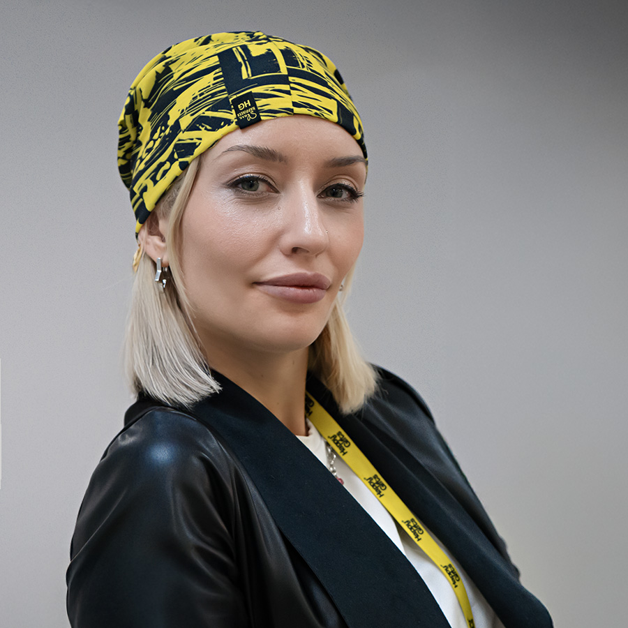 Образец снуд с сублимационной печатью и жаккардовым логотипом CUSTOM MERCH 100% полиэстер, 32*25 см