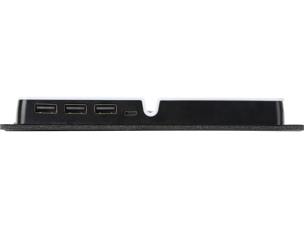 Коврик для мыши со встроенным USB-хабом Plug (черный)