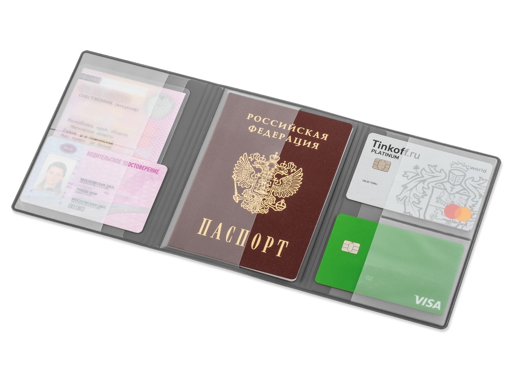 Обложка на магнитах для автодокументов и паспорта Favor, оранжевая, оранжевый