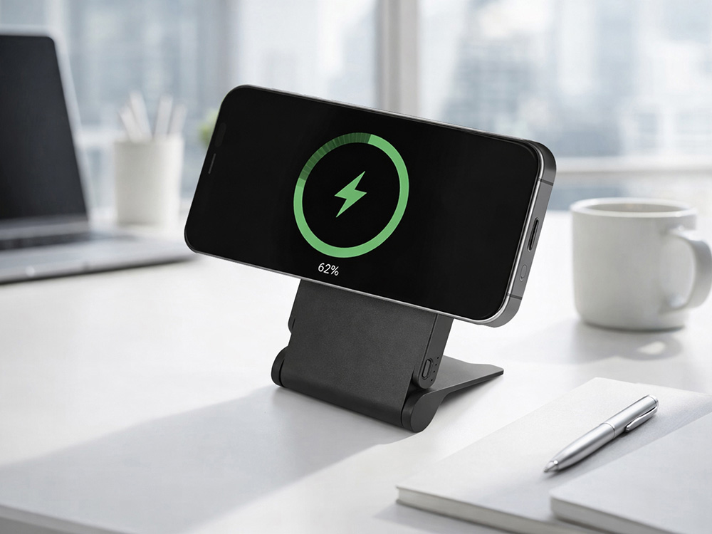 Внешний магнитный аккумулятор MagnIQ, черный, 5000 mAh