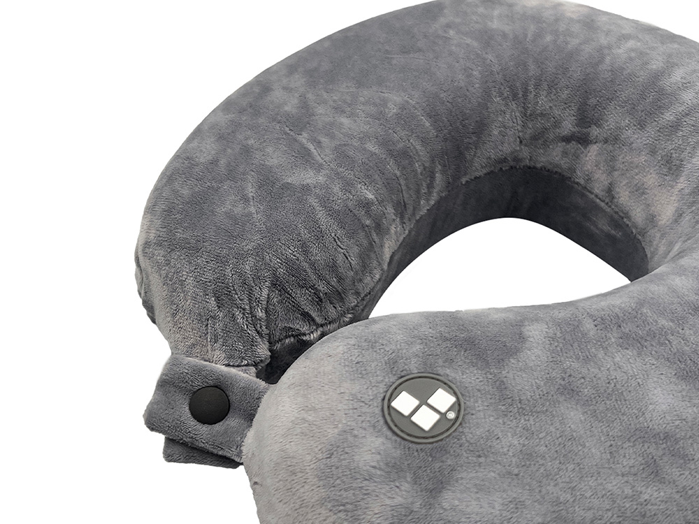 Подушка для путешествий с эффектом памяти Мемо Drowsy Grey, серый