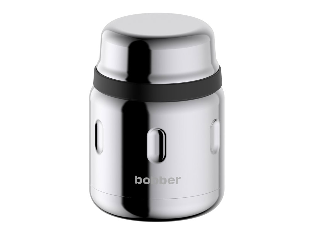 Термос для еды, вакуумный, бытовой, тм bobber. Объем 0.47 литра. Артикул Jerrycan-470 Glossy, серебристый