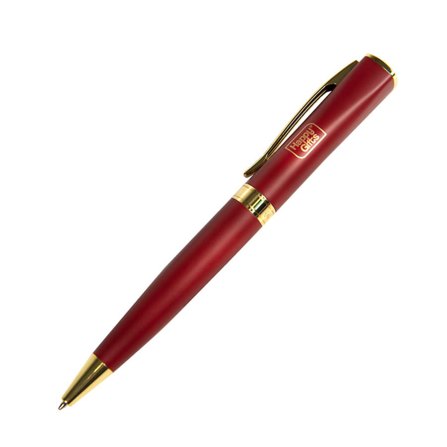WIZARD GOLD, ручка шариковая, бордовый/золотистый, металл