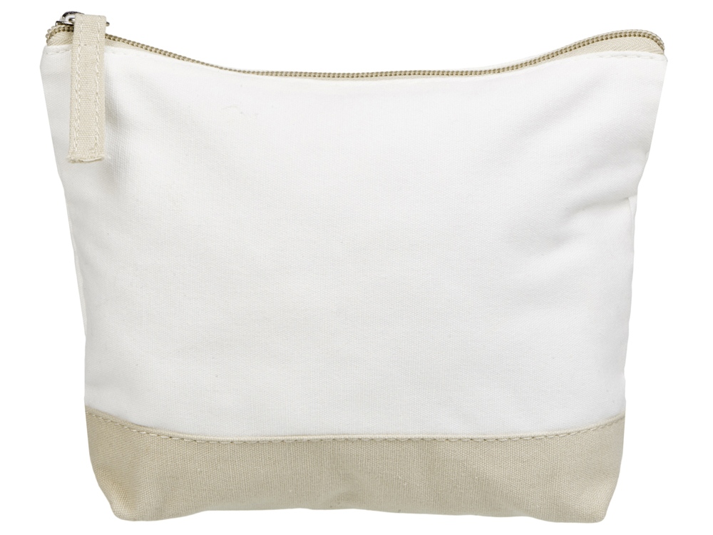 Косметичка хлопковая Cotton, белый/бежевый, белый, бежевый