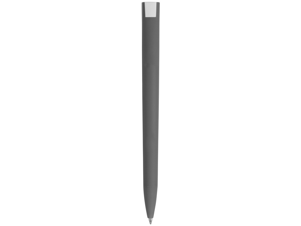 Ручка пластиковая soft-touch шариковая Zorro, серый/белый, серый, белый