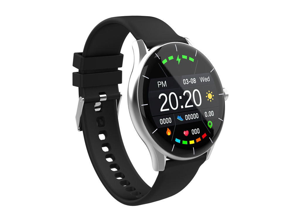 Умные часы HIPER IoT Watch GT, черный/ голубой, черный, голубой