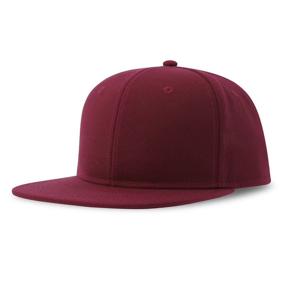 Бейсболка "SNAP BACK-S", 6 клиньев, пластиковая застежка, тёмно-красный, 100% переработанный полиэстер, 300 гр/м2