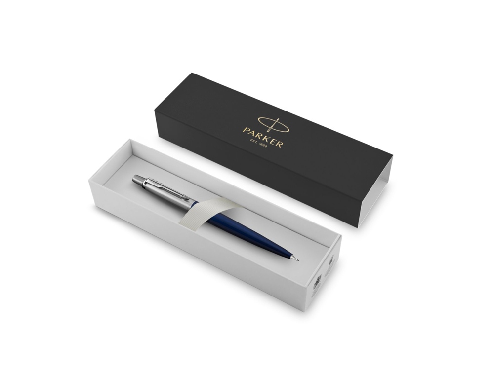 Карандаш механический Parker Jotter Royal Blue Chrome CT в подарочной упаковке, синий, серебристый