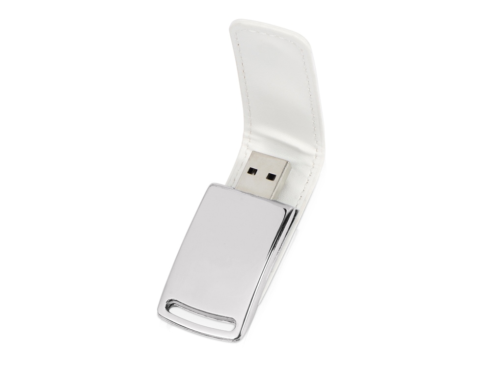 Флеш-карта USB 2.0 16 Gb с магнитным замком Vigo, белый/серебристый, белый, серебристый