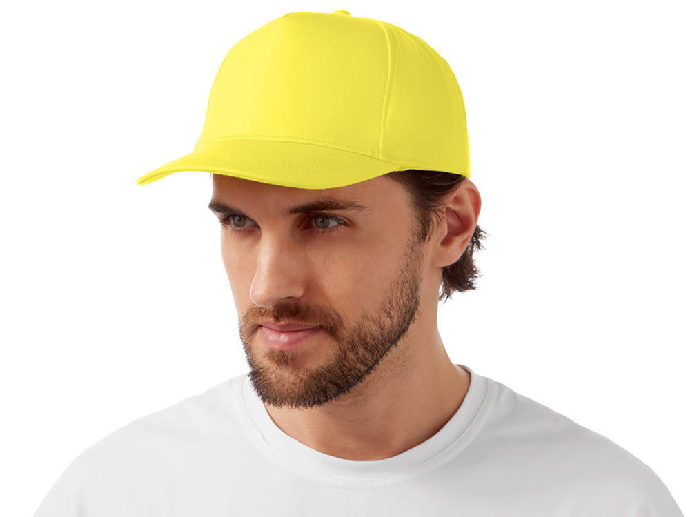 Бейсболка Мемфис 230 5-панельная, yellow, желтый
