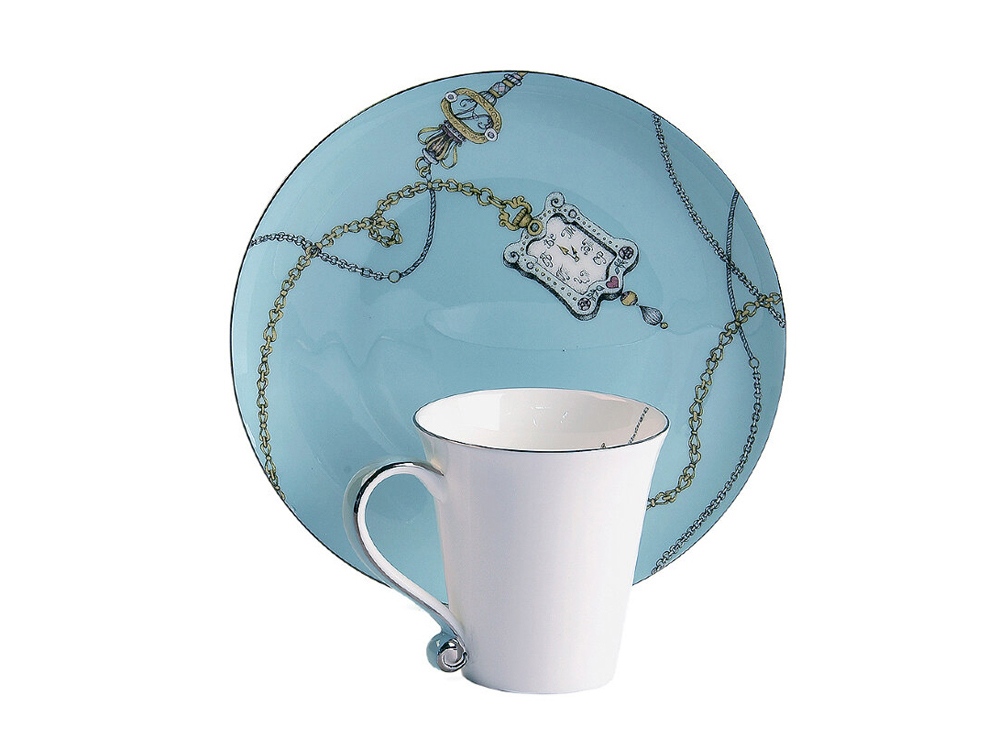 Кружка Valerie Concept CUP ALICE BLU, белый