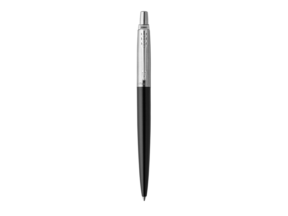 Шариковая ручка Parker Jotter Essential, Satin Black CT, стержень: M, цвет чернил : blue или black, черный, серебристый