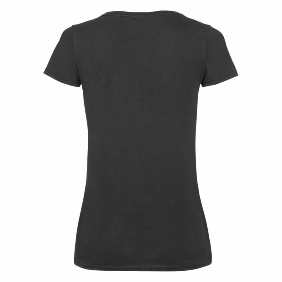 Футболка "Lady-Fit V-Neck T", черный, 95% х/б, 5% эластан, 210 г/м2