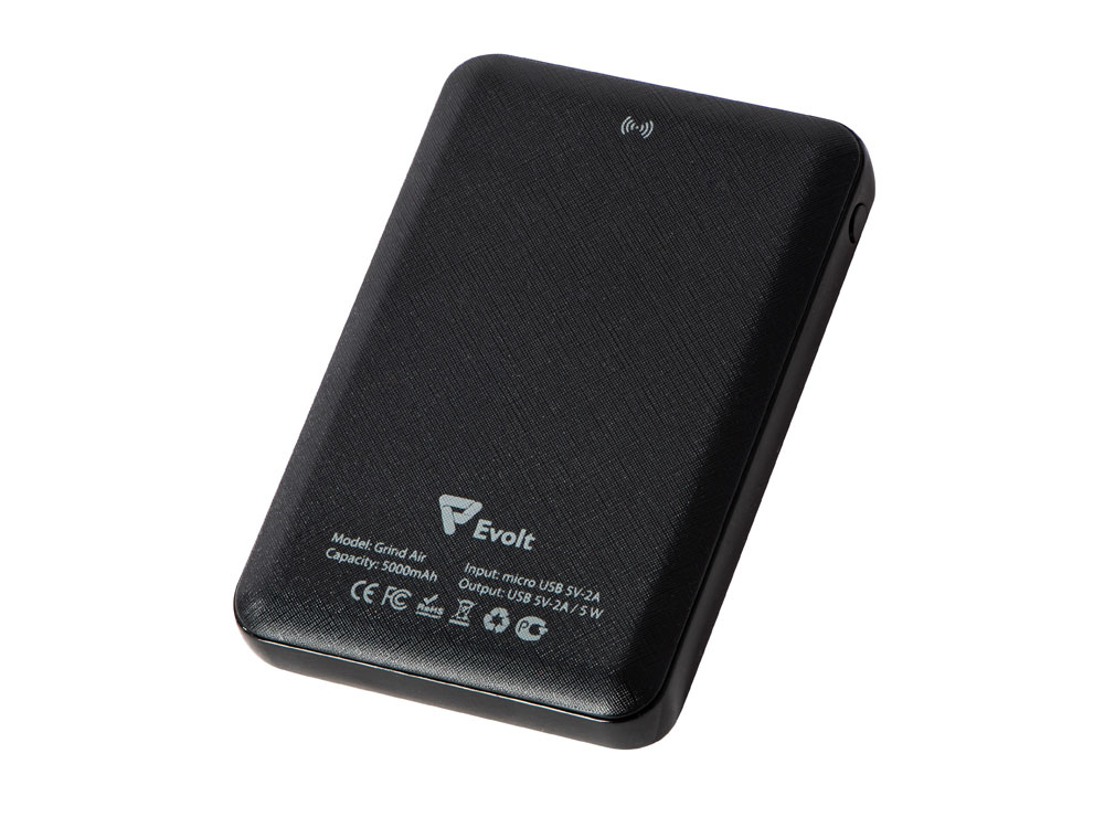 Беспроводной внешний аккумулятор Grind Air v. 2, 5000 mAh (черный)